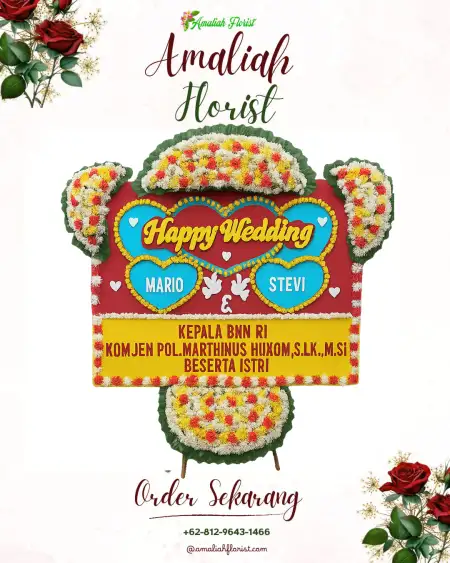 Papan Bunga Pernikahan Sengare